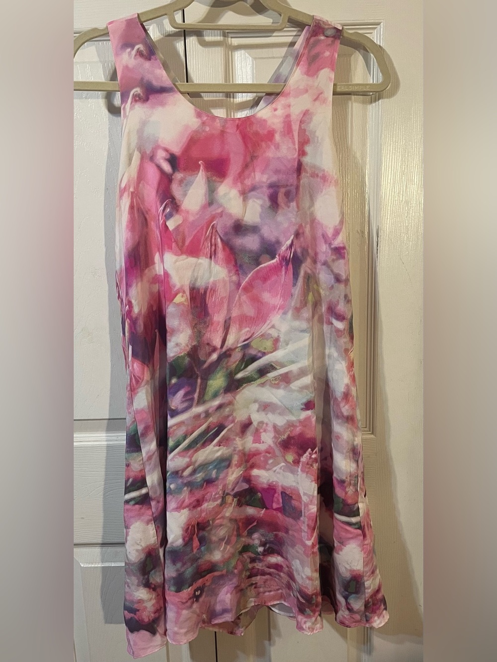 Cynthia Rowley Abstract Floral Shift Dress 100% Silk Lined Size 6
